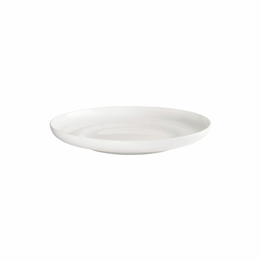 ASA Selection a table Coupe gourmet plate, with lowered mirror, gourmet plate, dinner plate, fine bone china, white glossy, Ø 27 cm, 19250013