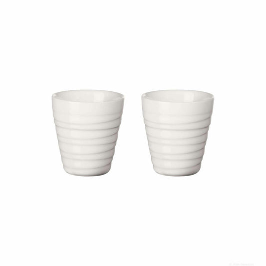 ASA Selection thermo Thermo Mug Espresso Twisted, set of 2, espresso mug, mug, cup, porcelain, white, 80 ml, 33701024
