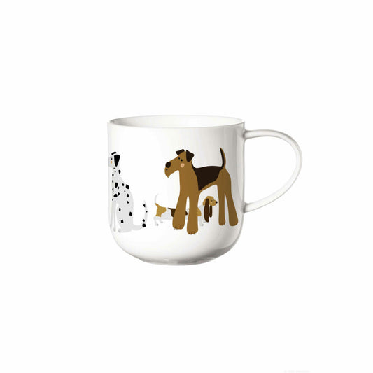 ASA Selection coppa cats & dogs Henkelbecher Dogs, Kaffeetasse, Becher, Kaffee Tasse, Tee, Fine Bone China, Weiß, 400 ml, 19444014