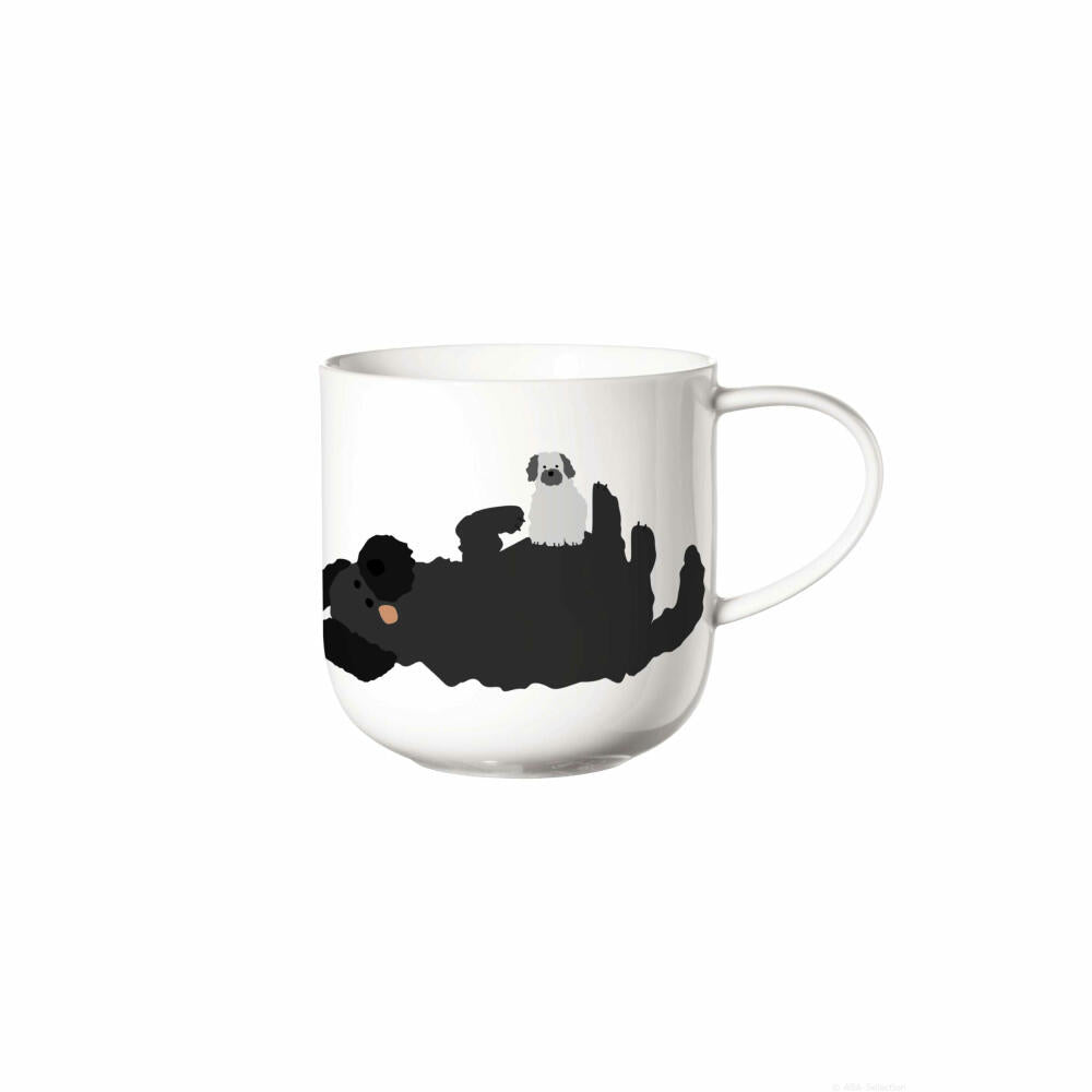 ASA Selection coppa cats &amp; dogs mug Fluffy Dogs, coffee cup, mug, coffee cup, tea, Fine Bone China, white, 400 ml, 19447014