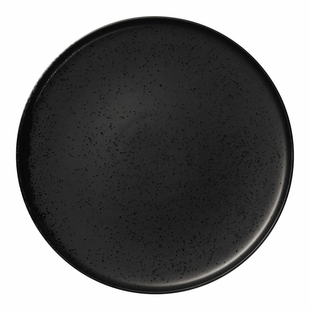 ASA Selection coppa Essteller kuro, Speiseteller, Teller, Porzellan, Schwarz matt, D 26.5 cm, 19160190