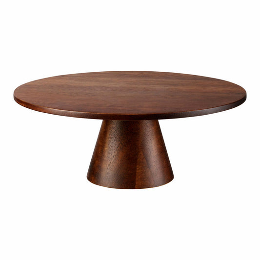 ASA Selection food stands Platte auf Fuß, Tortenplatte, Servierplatte, Tortenständer, Käseplatte, Akazienholz, Ø 21 cm, 53861970