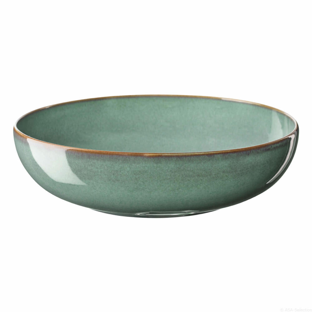 ASA Selection saisons Pastateller Eucalyptus, Speiseteller, Pasta Teller, Steinzeug, Grün, Ø 21 cm, 27231175