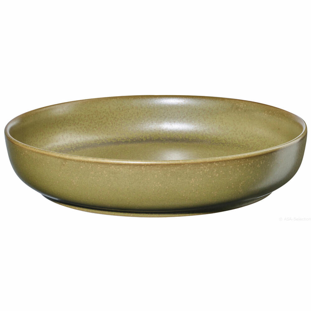 ASA Selection coppa miso gourmet plate, dinner plate, gourmet plate, bowl, porcelain, yellow, Ø 22 cm, 19250194