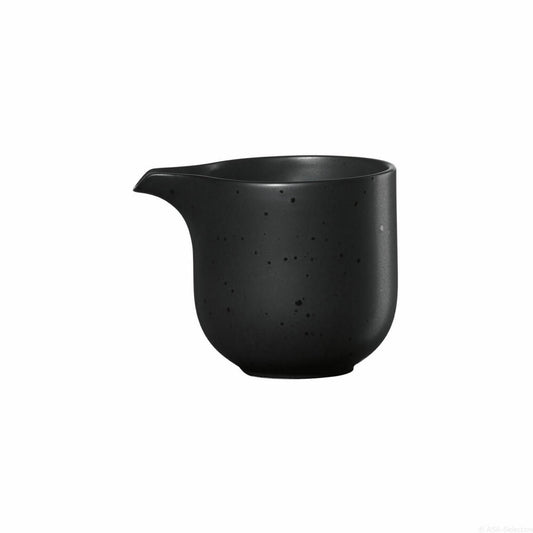 ASA Selection coppa kuro jug, milk jug, sauce jug, sauce pot, porcelain, black matt, 200 ml, 19401190