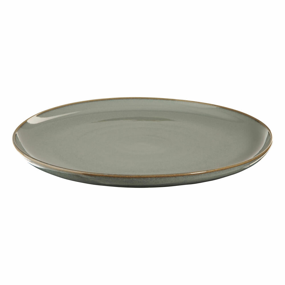 ASA Selection saisons eucalyptus underplate, saucer, serving plate, plate, stoneware, green, Ø 31 cm, 27181175