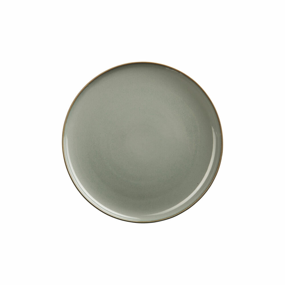 ASA Selection saisons eucalyptus underplate, saucer, serving plate, plate, stoneware, green, Ø 31 cm, 27181175