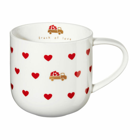ASA Selection Henkelbecher Truck of Love, Tasse, Fine Bone China, Weiß glänzend, 400 ml, 19461014