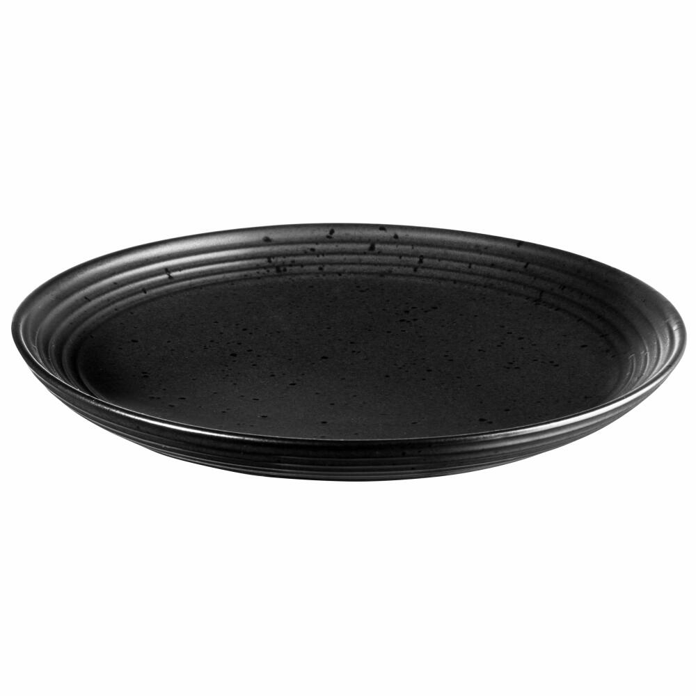 ASA Selection Japandi dessert plate, plate, breakfast plate, porcelain, black, Ø 17.5 cm, 23130190