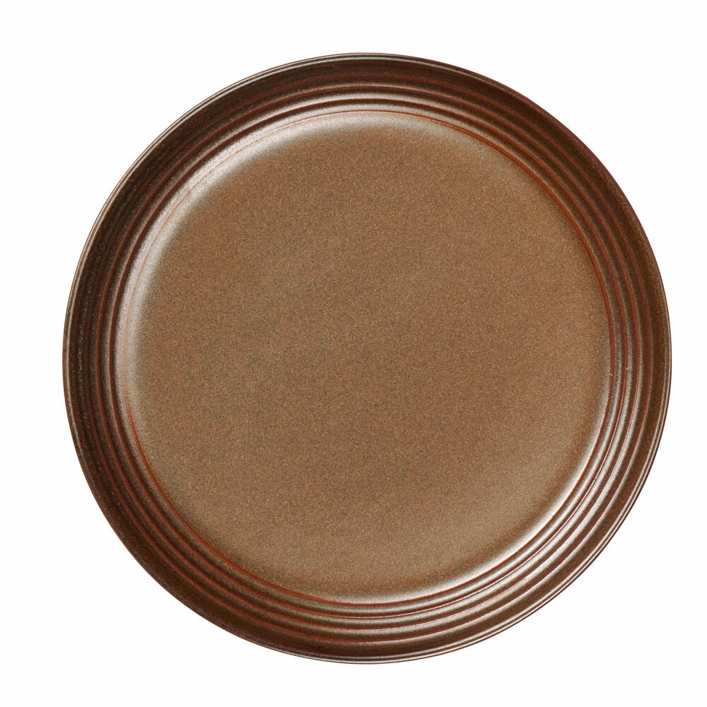 ASA Selection Japandi dessert plate, plate, breakfast plate, porcelain, brown, Ø 17.5 cm, 23130238