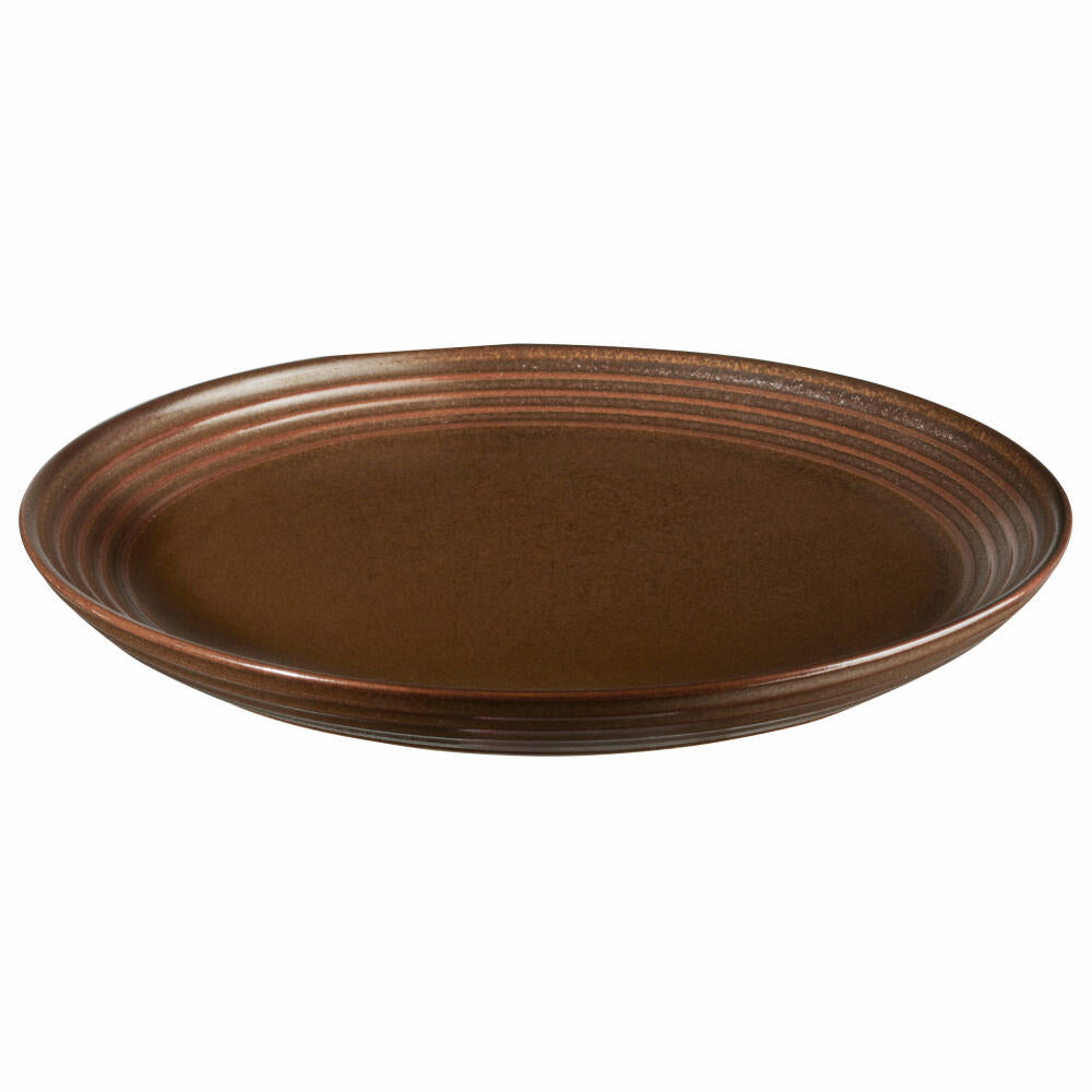ASA Selection Japandi dessert plate, plate, breakfast plate, porcelain, brown, Ø 17.5 cm, 23130238