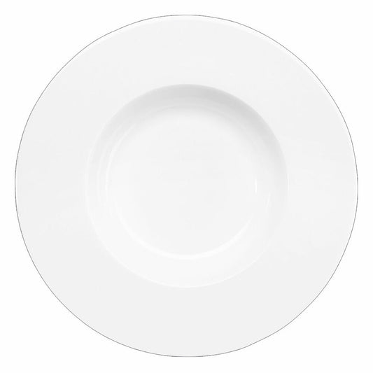 ASA Selection à table Suppenteller mit Fahne, Fine Bone China, Warmes Weiß, Ø 25 cm, 1957013