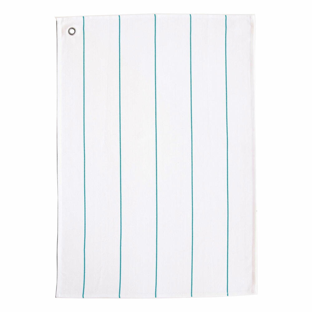 ASA Selection Textil Geschirrtuch Streifen Schmal, Baumwolle, Weiß / Türkis, B 50 cm, 73215065