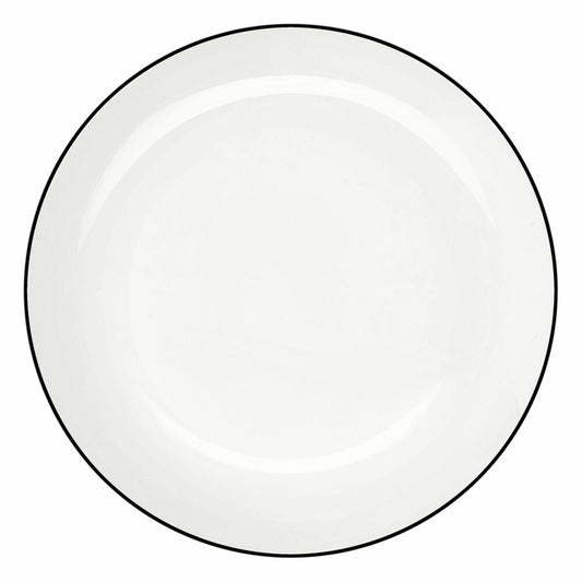 ASA Selection Ligne Noire dessert plate, Black Line, Fine Bone China, Warm White, Ø 14.5 cm, 1906113