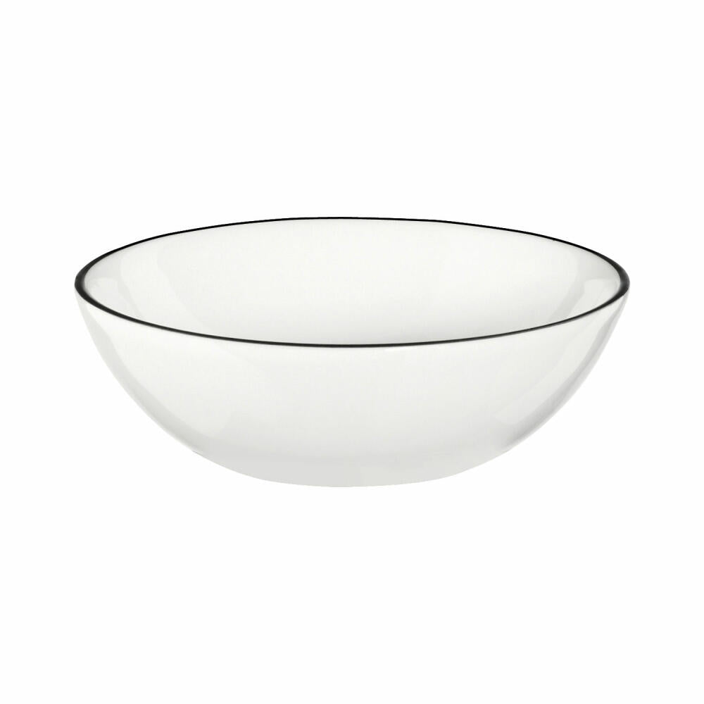 ASA Selection Ligne Noire Bowl, Black Line, Fine Bone China, Warm White, Ø 11.5 cm, 1910113