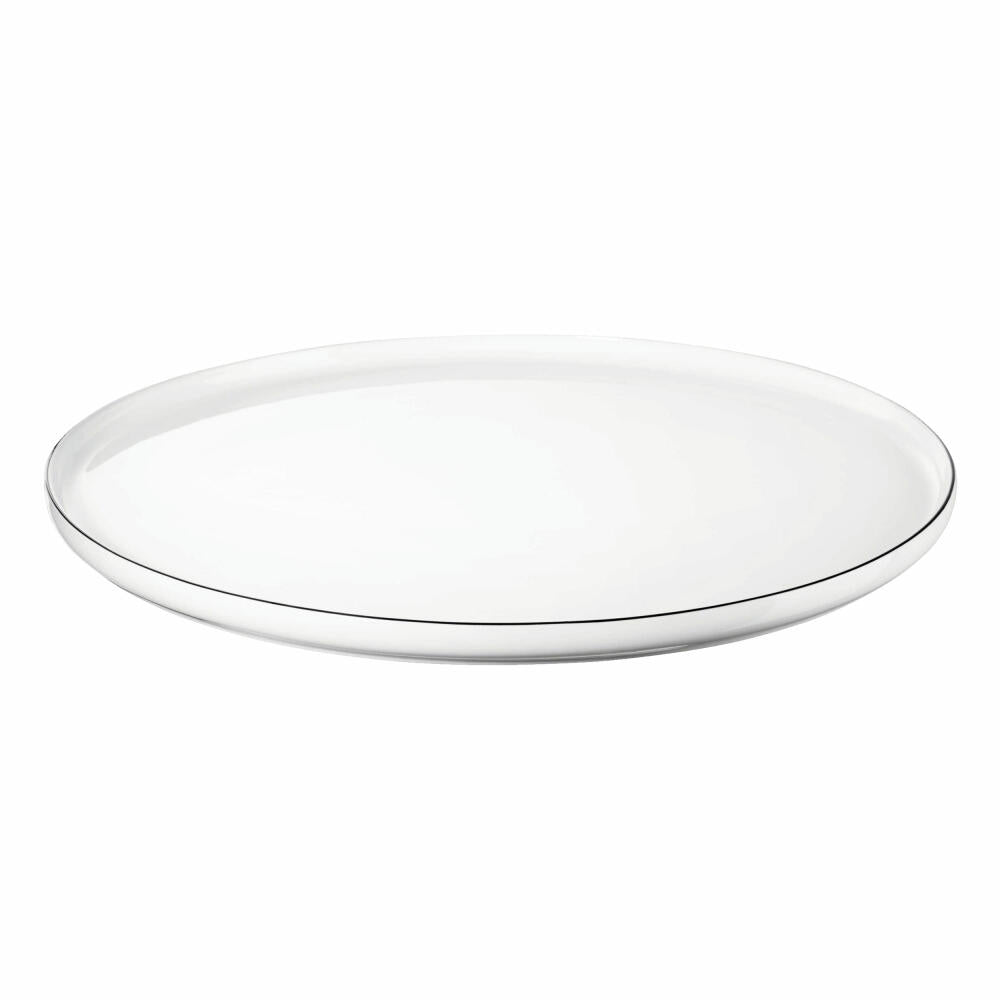 ASA Selection Ocoligne dessert plate with black rim, dessert plate with black rim, porcelain, beige, 21 cm, 2032113