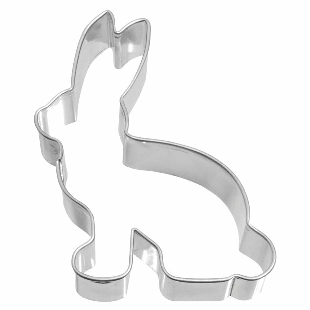 Birkmann Ausstechform Hase Sitzend, Ausstecher, Plätzchenform, Keks, Plätzchen, Weißblech, 7 cm, 121751