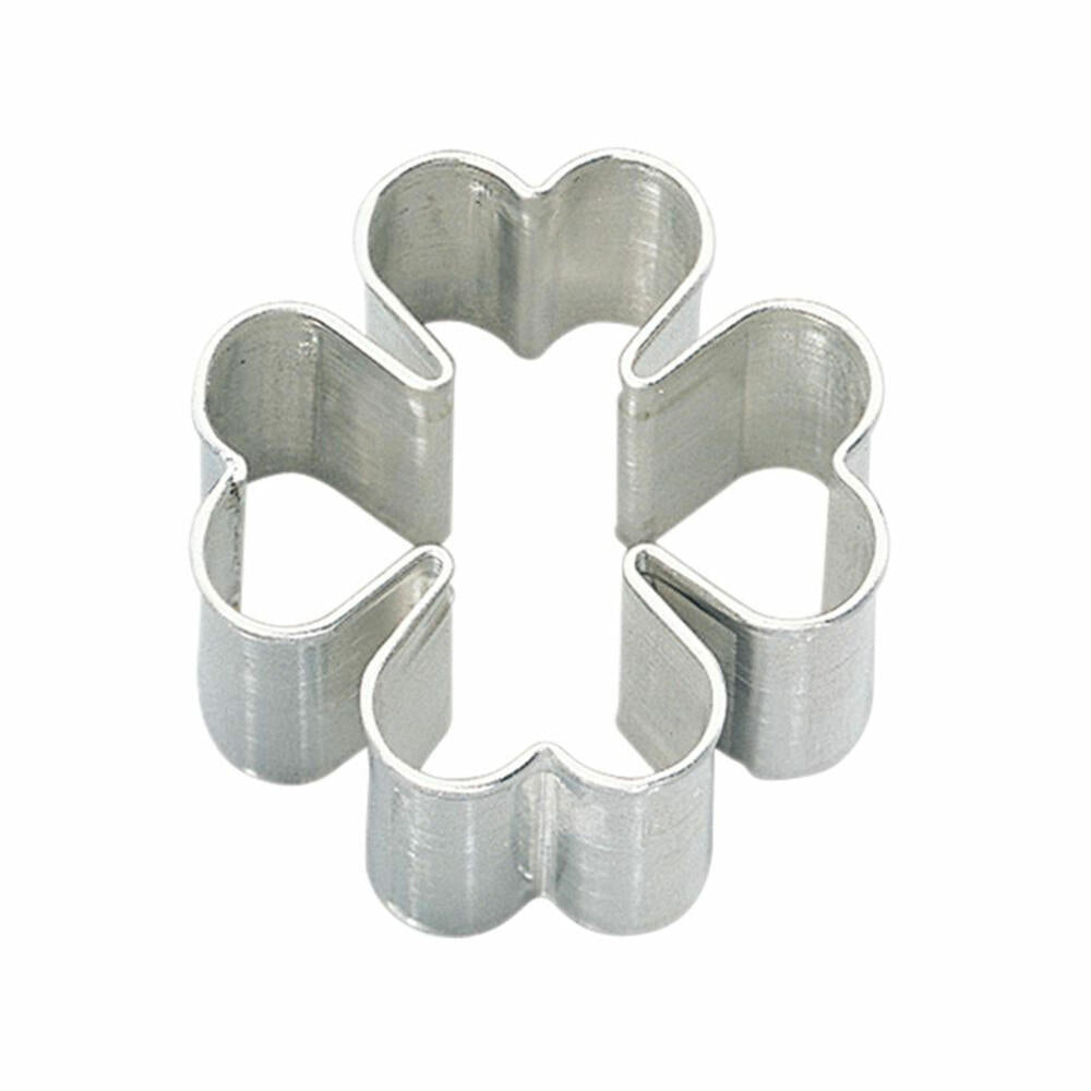 Birkmann Ausstechform Kleeblatt, Ausstecher, Plätzchenform, Keks, Plätzchen, Weißblech, 4 cm, 122123
