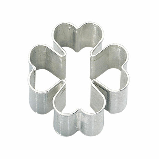 Birkmann Ausstechform Kleeblatt, Ausstecher, Plätzchenform, Keks, Plätzchen, Weißblech, 4 cm, 122123