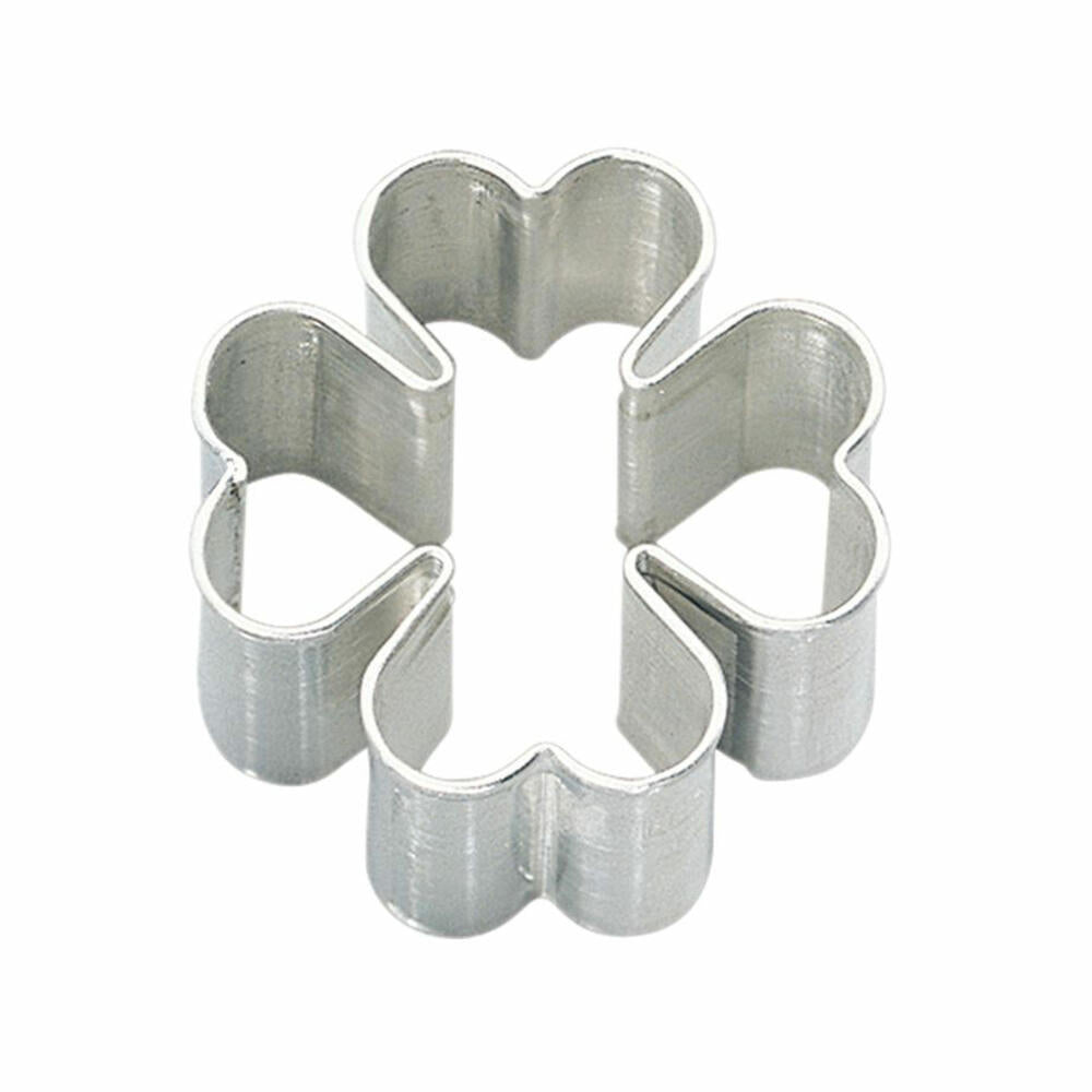 Birkmann Ausstechform Kleeblatt, Ausstecher, Plätzchenform, Keks, Plätzchen, Weißblech, 6 cm, 122543
