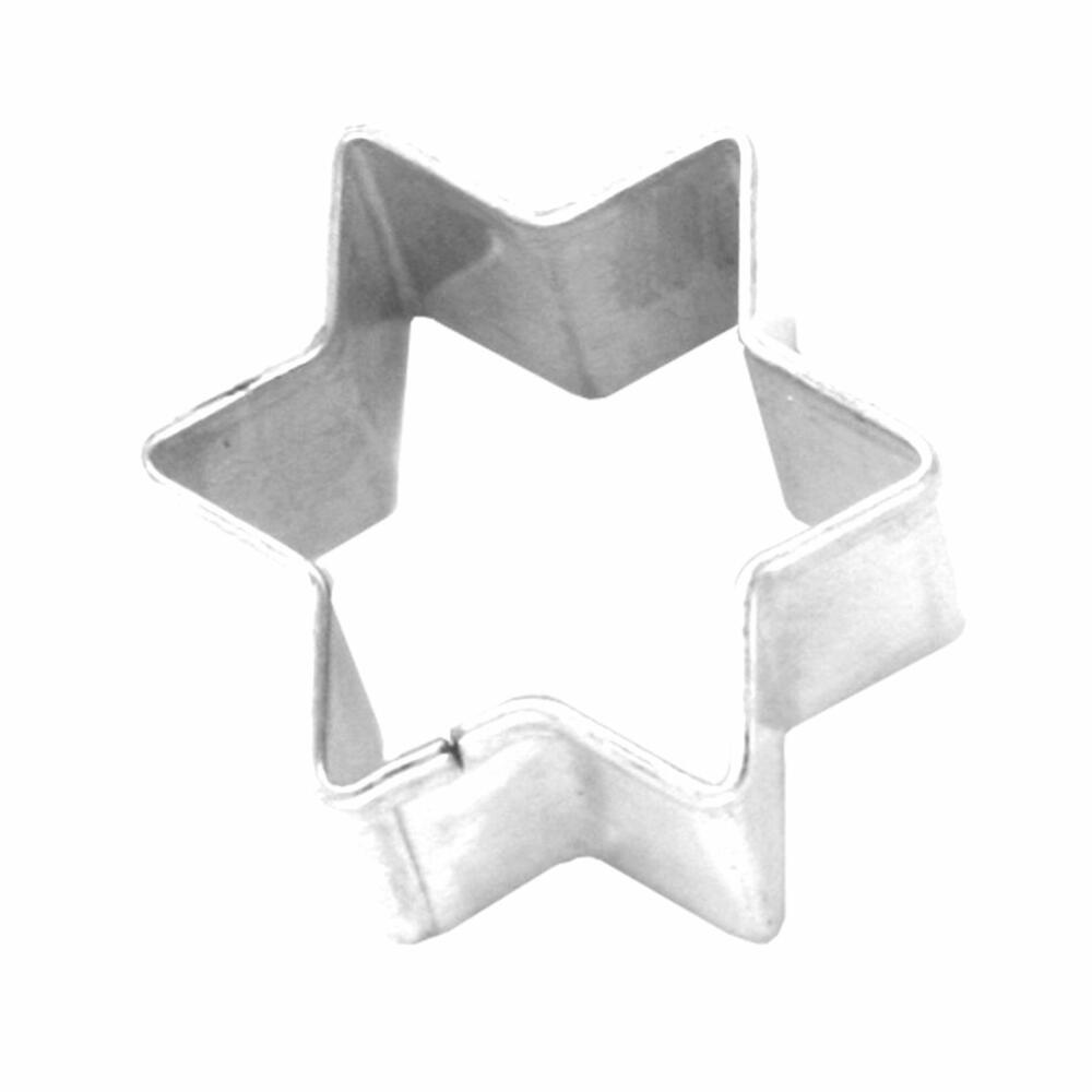 Birkmann Mini-Ausstechform Stern, Ausstecher, Plätzchenform, Keks, Plätzchen, Weißblech, 2.5 cm, 122895