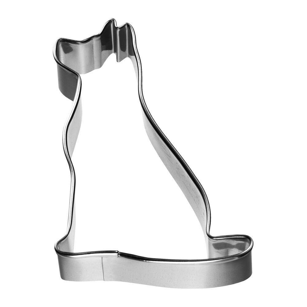 Birkmann Ausstechform Hund, sitzend, Plätzchenform, Ausstecher, Ausstechform, Keks Form, Weißblech, 6 cm, 123533
