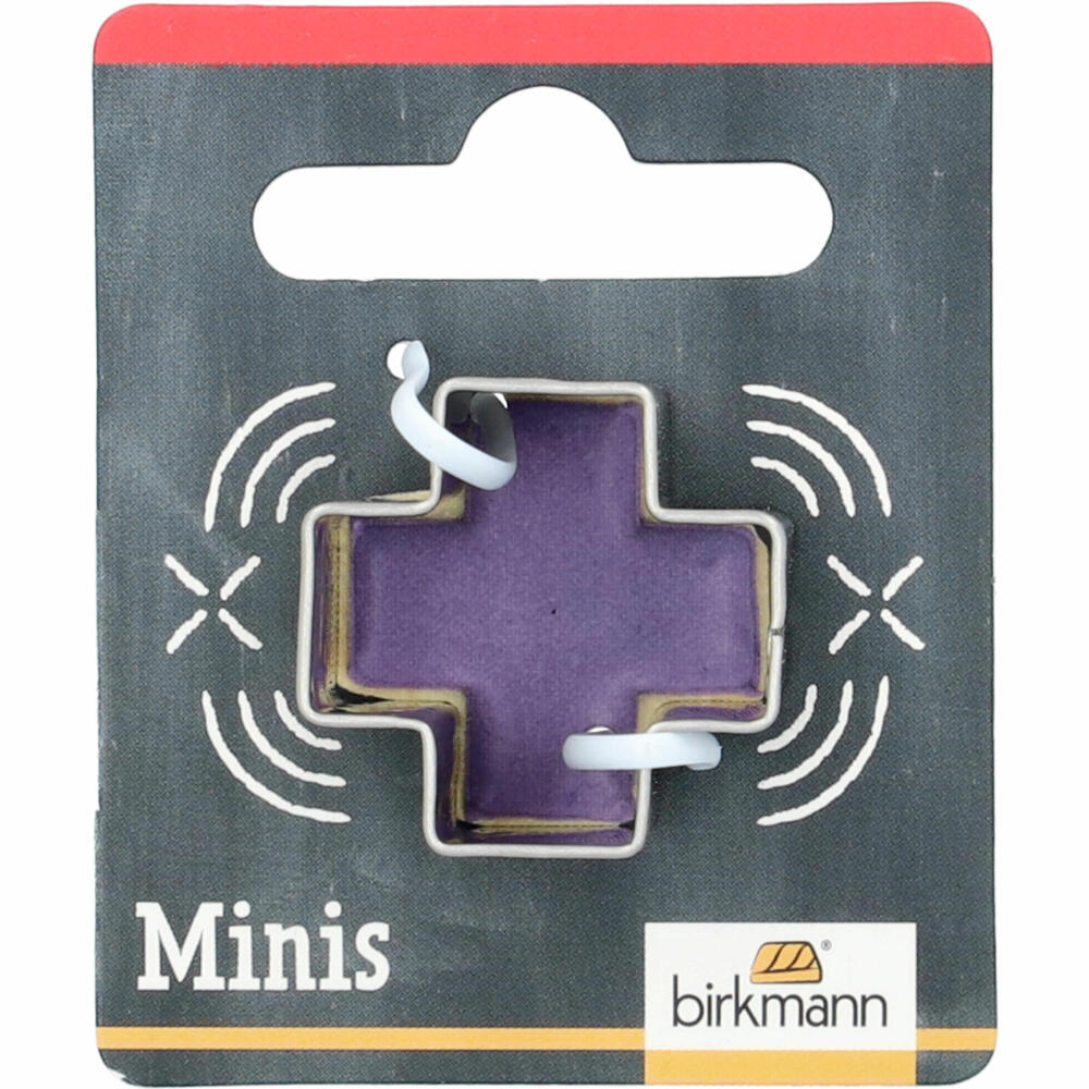 Birkmann Mini-Ausstechform Kreuz, Ausstecher, Plätzchenform, Keks, Plätzchen, Edelstahl, 2.5 cm, 152519