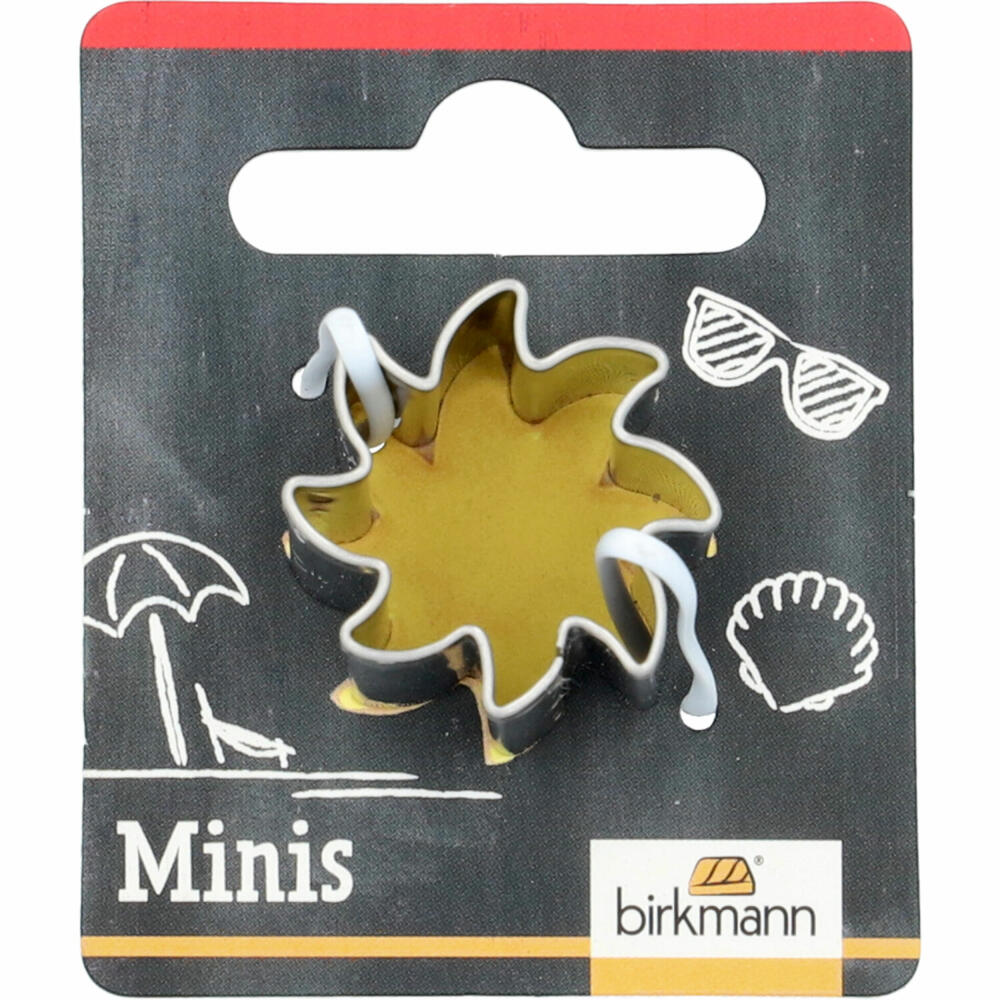 Birkmann Mini-Ausstechform Sonne, Ausstecher, Plätzchenform, Keks, Plätzchen, Edelstahl, 2.6 cm, 152557