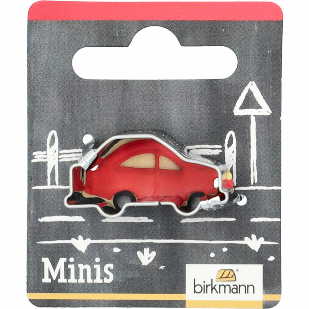 Birkmann Mini-Ausstechform Auto, Ausstecher, Plätzchenform, Keks, Plätzchen, Edelstahl, 3 cm, 152601