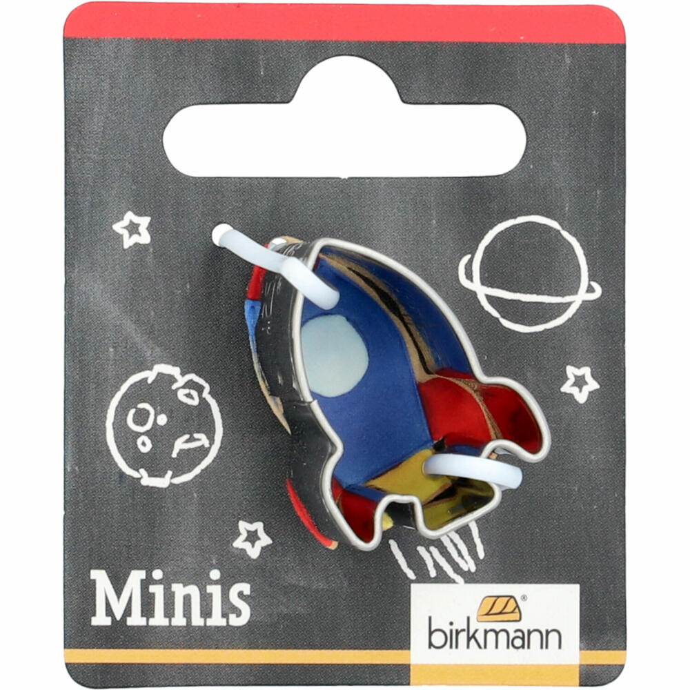 Birkmann Mini-Ausstechform Rakete, Ausstecher, Plätzchenform, Keks, Plätzchen, Edelstahl, 2.7 cm, 152687