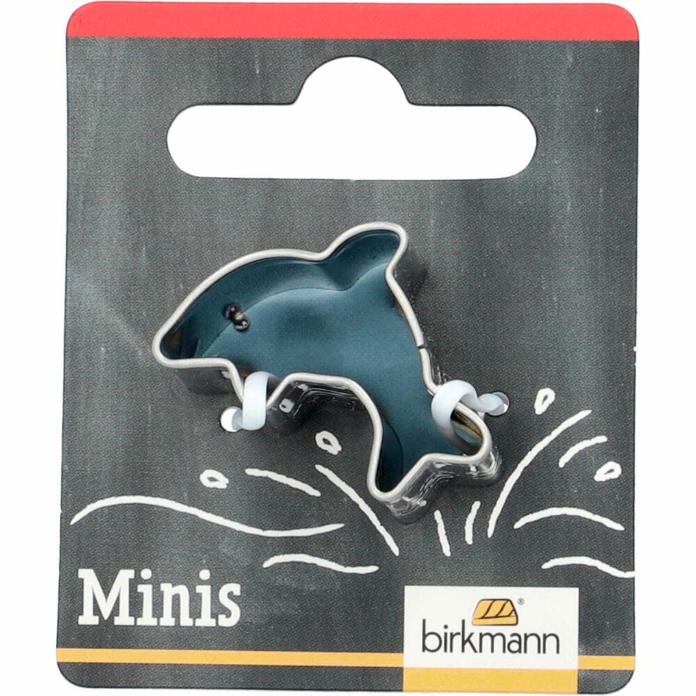 Birkmann Mini-Ausstechform Delfin, Ausstecher, Plätzchenform, Keks, Plätzchen, Edelstahl, 2.8 cm, 152694