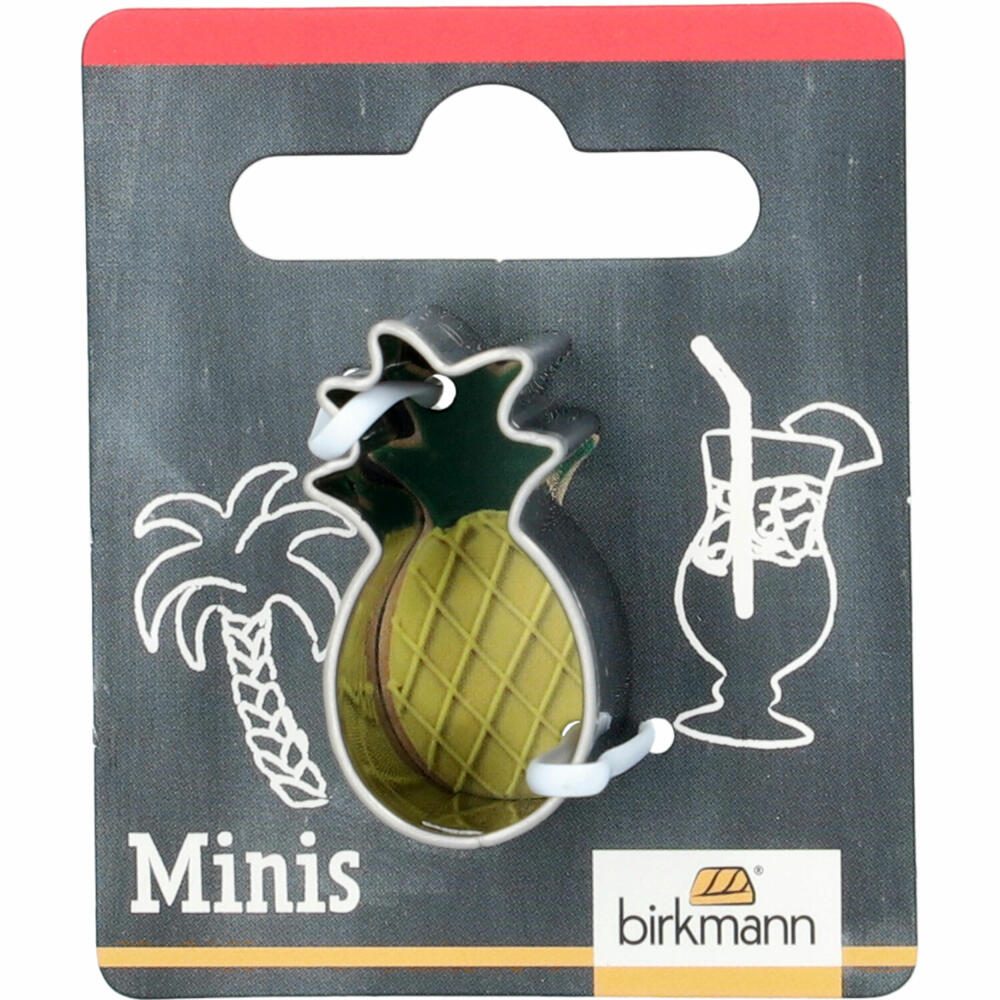 Birkmann Mini-Ausstechform Ananas, Ausstecher, Plätzchenform, Keks, Plätzchen, Edelstahl, 3 cm, 152724
