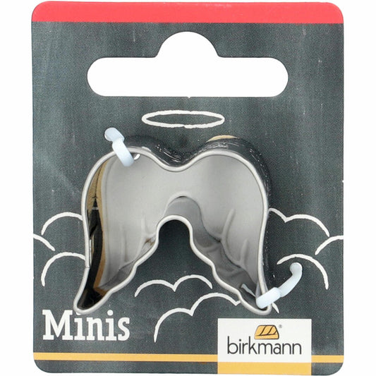 Birkmann Mini-Ausstechform Flügel, Ausstecher, Plätzchenform, Keks, Plätzchen, Edelstahl, 3 cm, 152762
