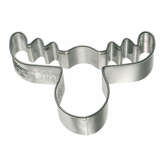 Birkmann Ausstechform Elchkopf, Ausstecher, Plätzchenform, Keks, Plätzchen, Edelstahl, 6.5 cm, 193123