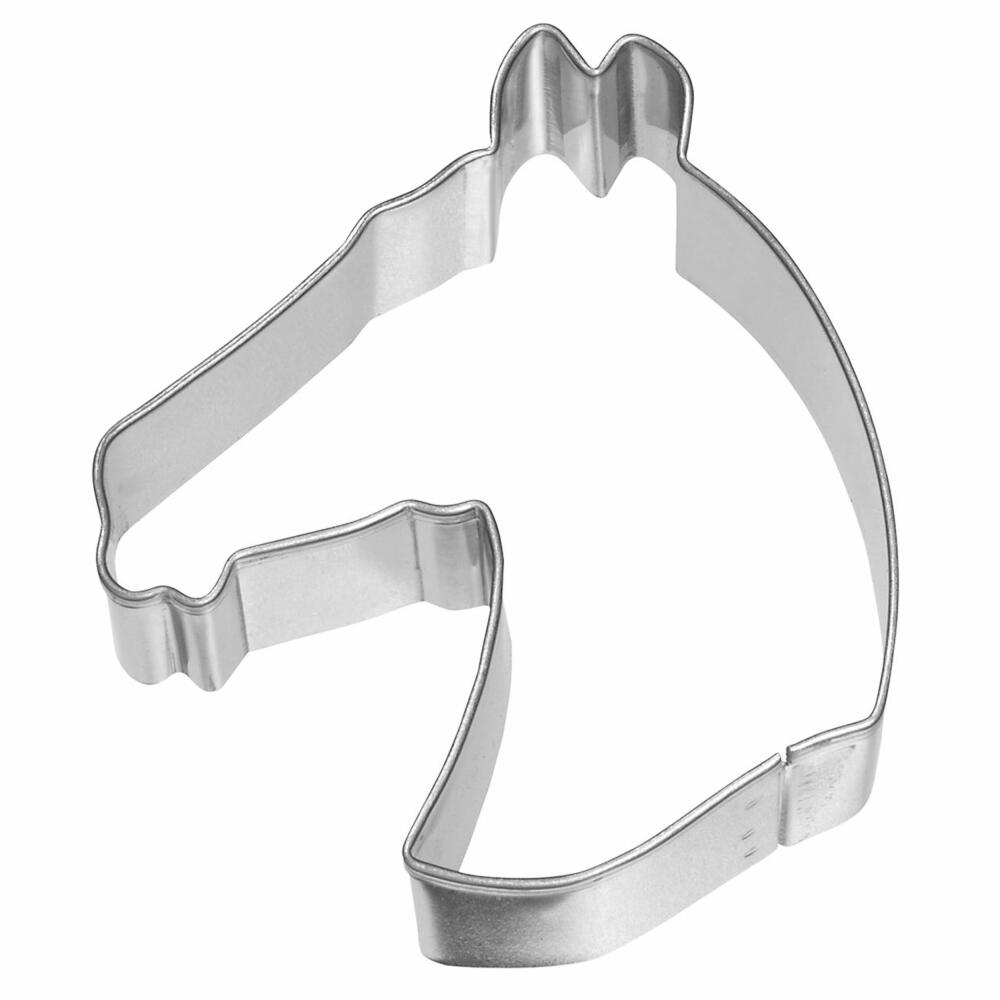 Birkmann Ausstechform Pferdekopf, Ausstecher, Plätzchenform, Keks, Plätzchen, Edelstahl, 6.5 cm, 193147