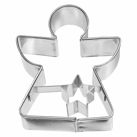 Birkmann Aussstechform Geometrischer Engel, Ausstecher, Plätzchenform, Keks, Plätzchen, Edelstahl, 6 cm, 195189
