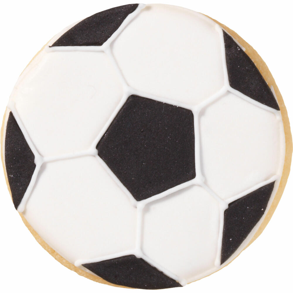 Birkmann Ausstechform Fußball groß, mit Innenprägung, Ausstecher, Plätzchenform, Keks, Plätzchen, Edelstahl, 6.5 cm, 195363