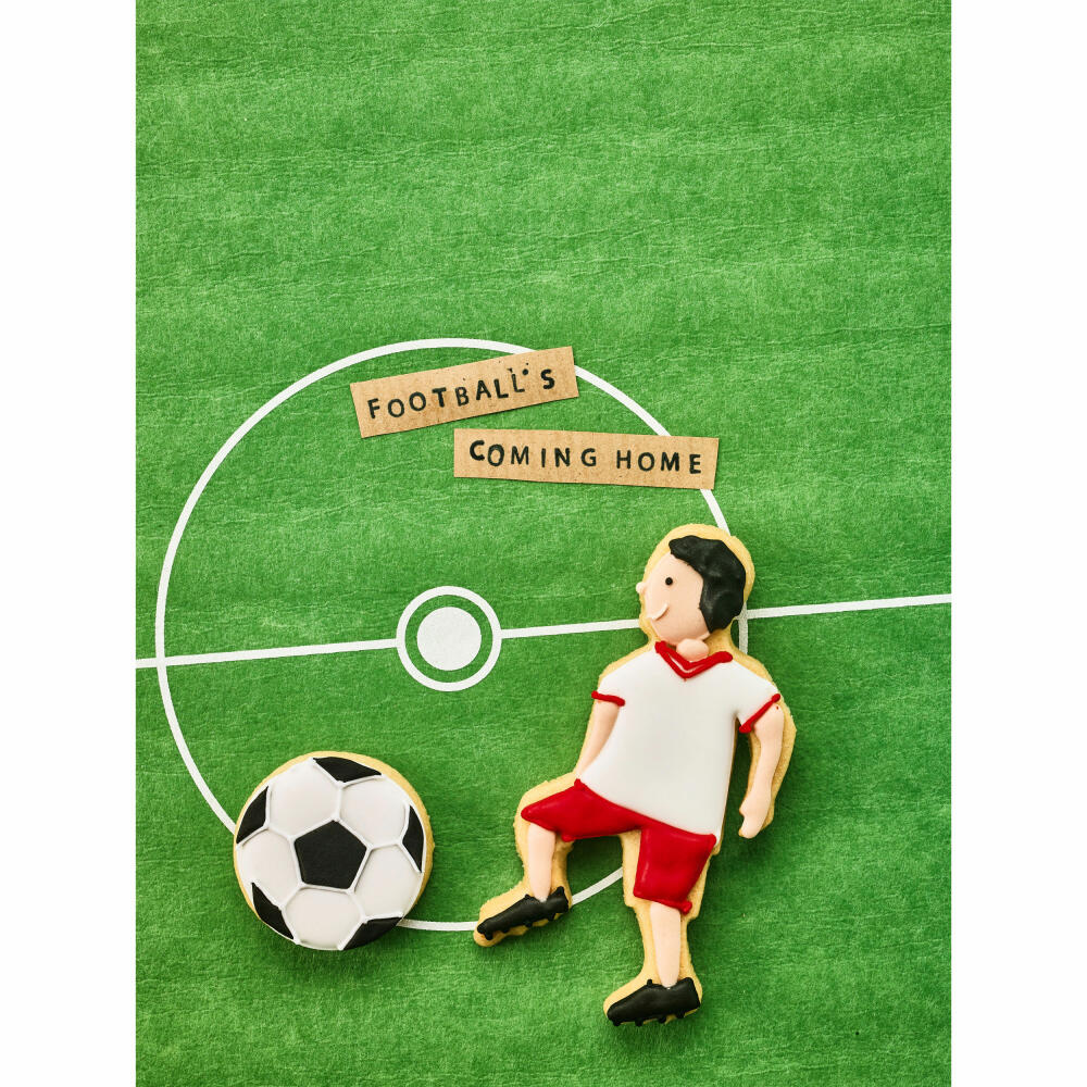 Birkmann Ausstechform Fußball groß, mit Innenprägung, Ausstecher, Plätzchenform, Keks, Plätzchen, Edelstahl, 6.5 cm, 195363