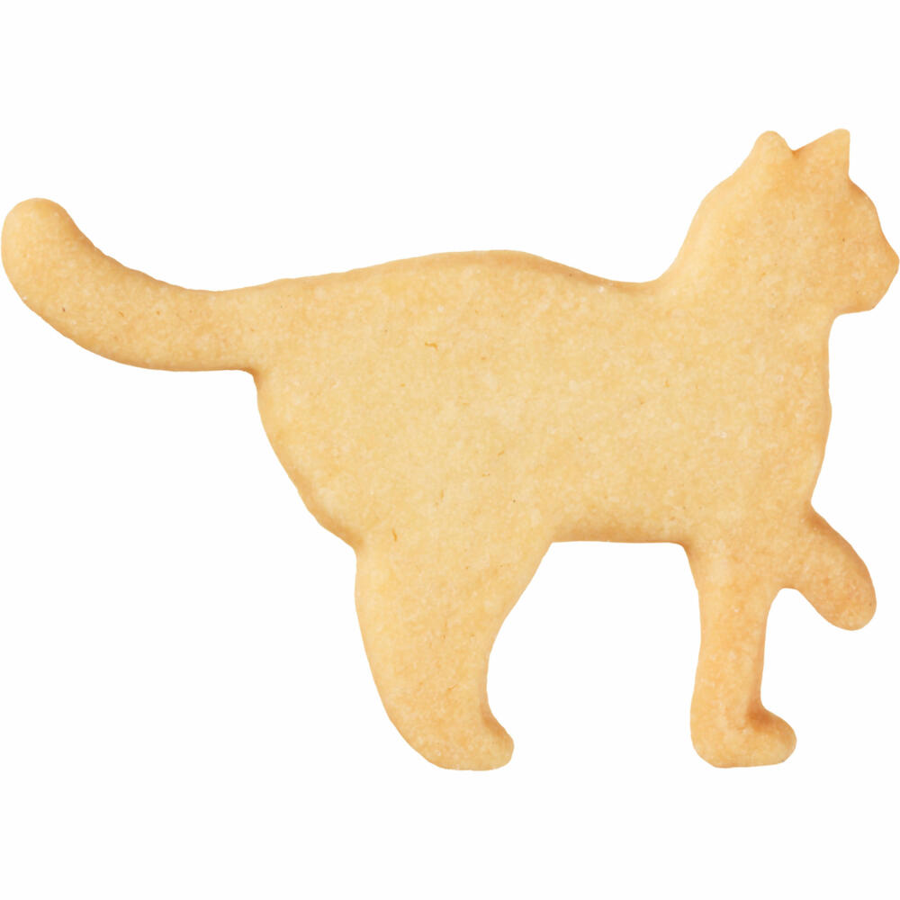 Birkmann Ausstechform Katze tapsend, Ausstecher, Plätzchenform, Keks, Plätzchen, Edelstahl, 6.5 cm, 195455
