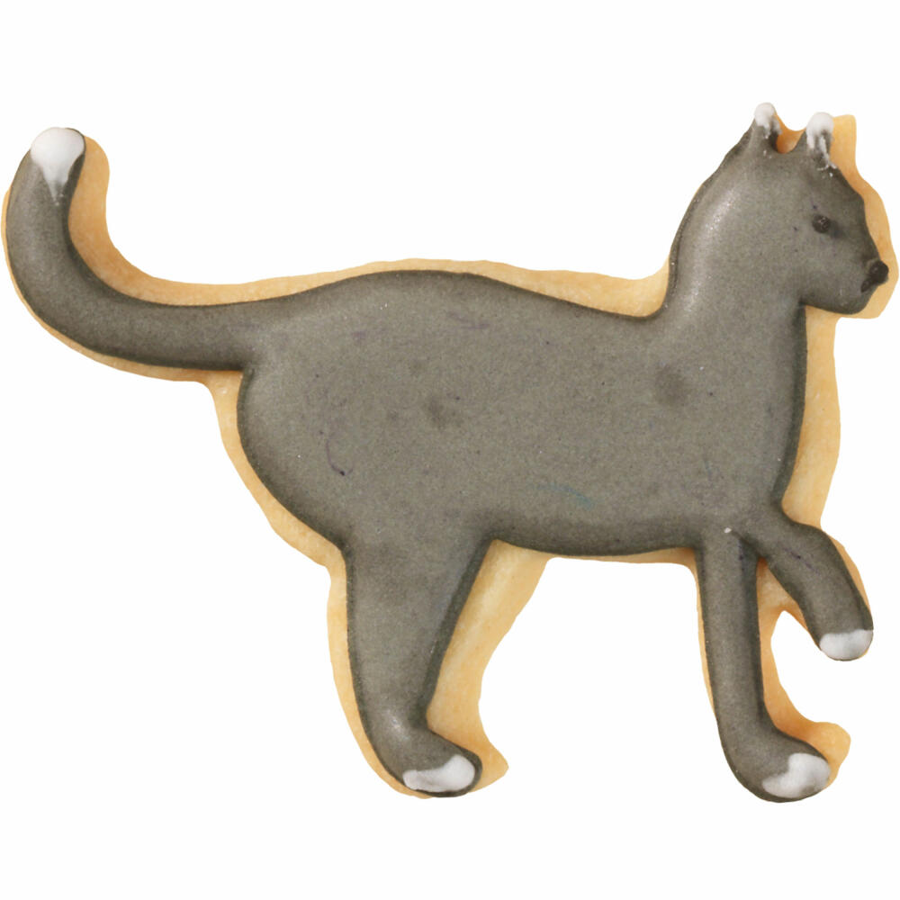 Birkmann Ausstechform Katze tapsend, Ausstecher, Plätzchenform, Keks, Plätzchen, Edelstahl, 6.5 cm, 195455