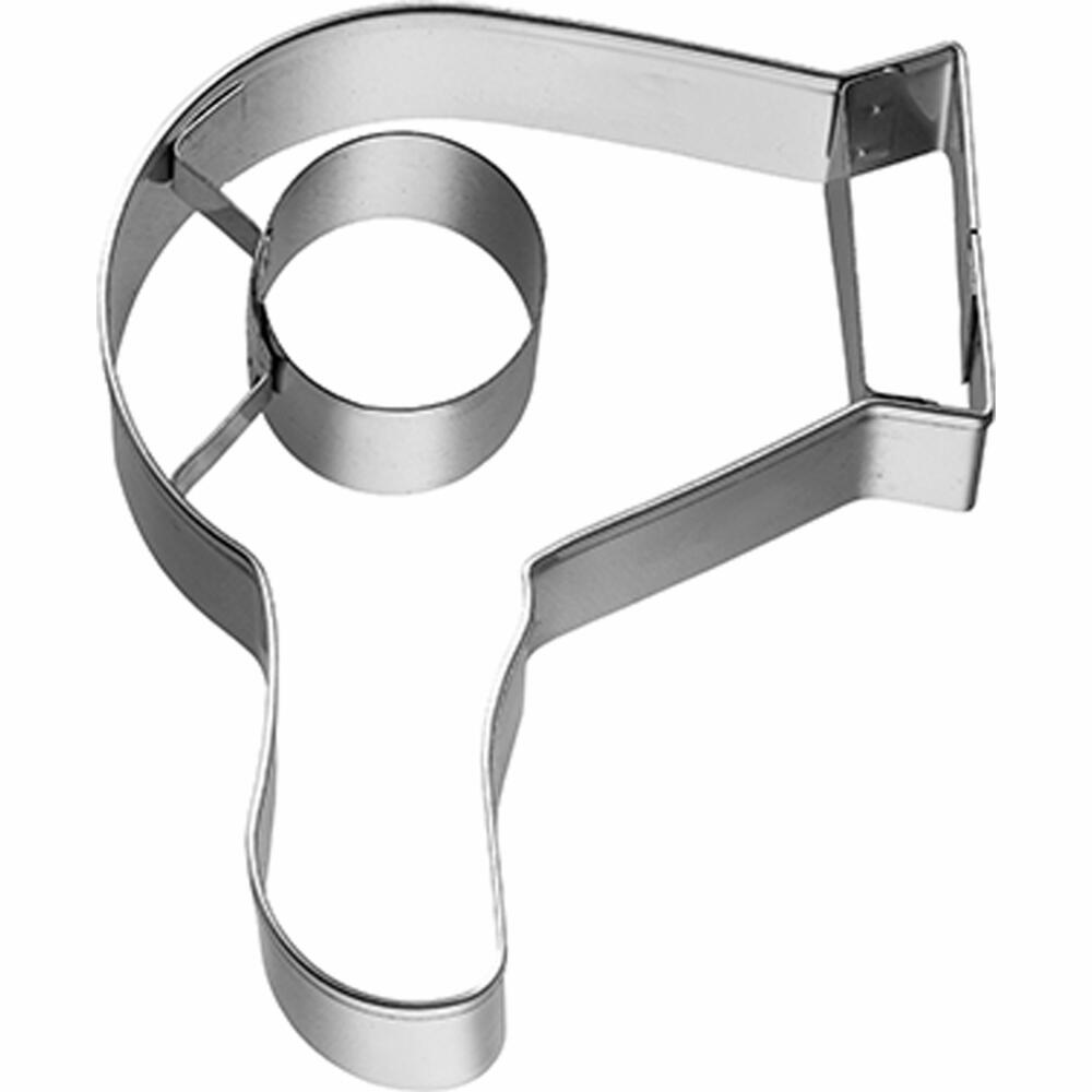 Birkmann Ausstechform Fön, Ausstecher, Plätzchenform, Keks, Plätzchen, Edelstahl, 7.5 cm, 195875
