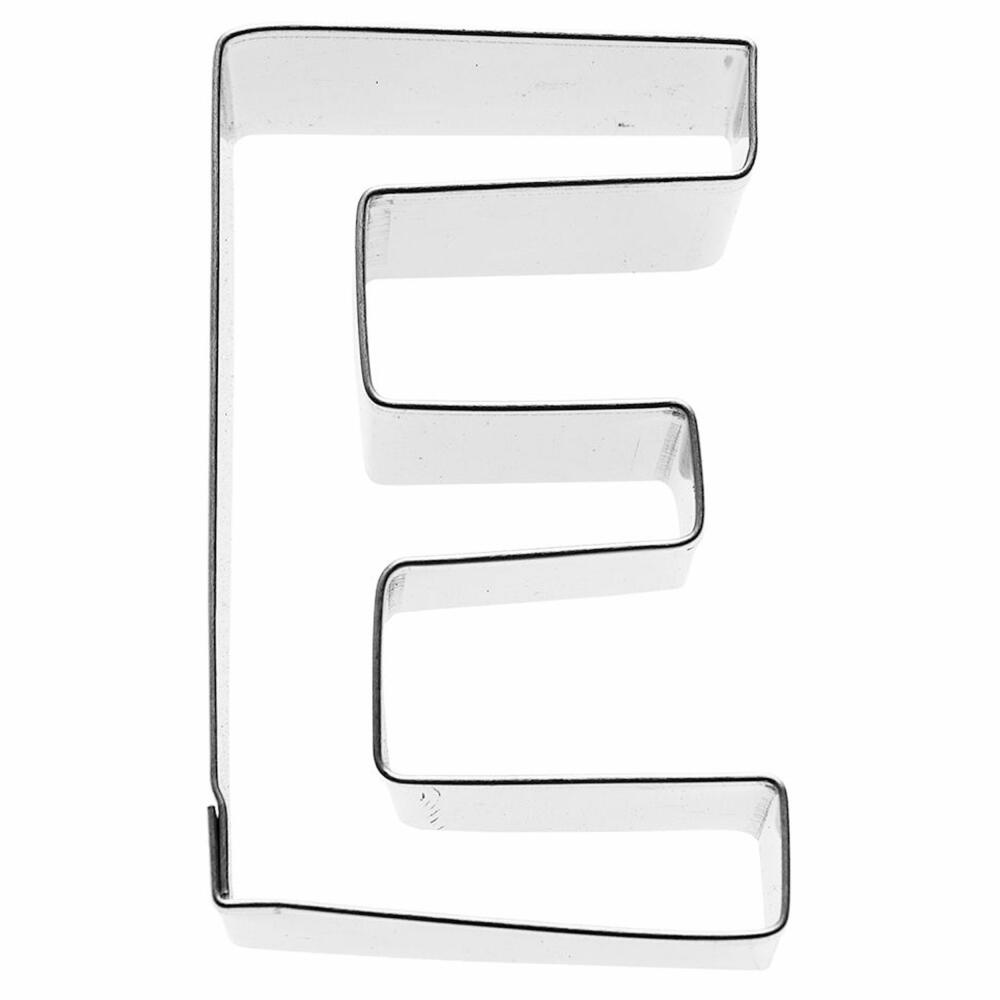 Birkmann Ausstechform Buchstabe E, Ausstecher, Plätzchenform, Keks, Plätzchen, Edelstahl, 6 cm, 196339
