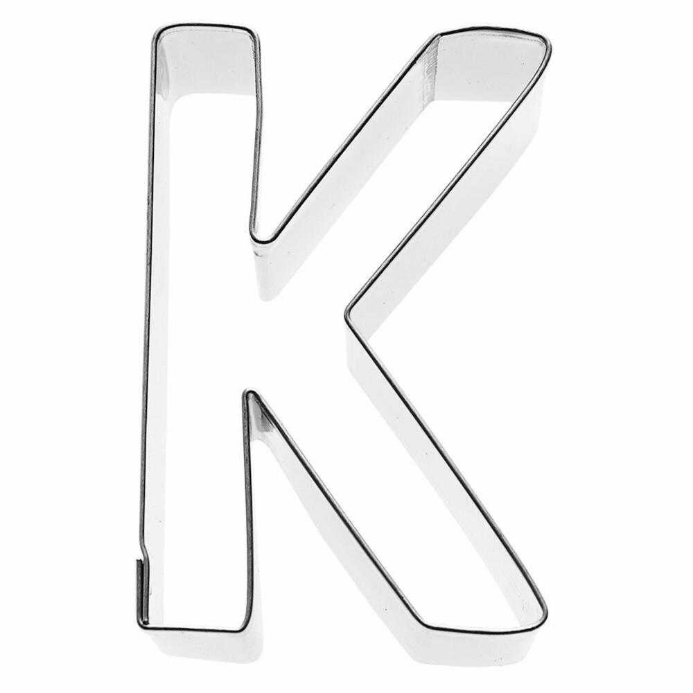 Birkmann Ausstechform Buchstabe K, Ausstecher, Plätzchenform, Keks, Plätzchen, Edelstahl, 6 cm, 196391
