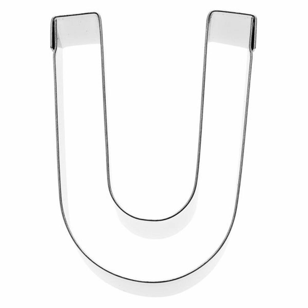 Birkmann Ausstechform Buchstabe U, Ausstecher, Plätzchenform, Keks, Plätzchen, Edelstahl, 6 cm, 196490