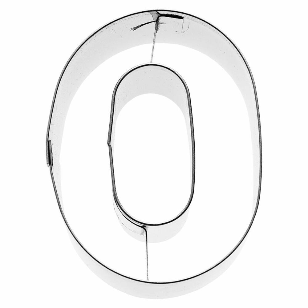 Birkmann cookie cutter number 0, cookie cutter, cookie shape, biscuit, biscuits, stainless steel, 6 cm, 196551
