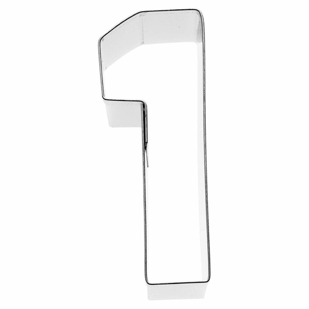Birkmann cookie cutter number 1, cookie cutter, cookie shape, biscuit, cookies, stainless steel, 6 cm, 196568