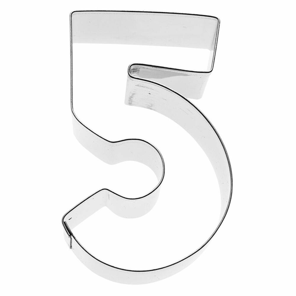 Birkmann cookie cutter number 5, cookie cutter, cookie mold, biscuit, cookies, stainless steel, 6 cm, 196605