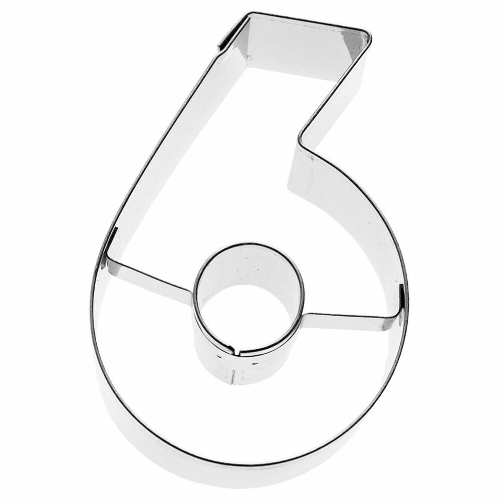 Birkmann cookie cutter number 6, cookie cutter, cookie mold, biscuit, cookies, stainless steel, 6 cm, 196612