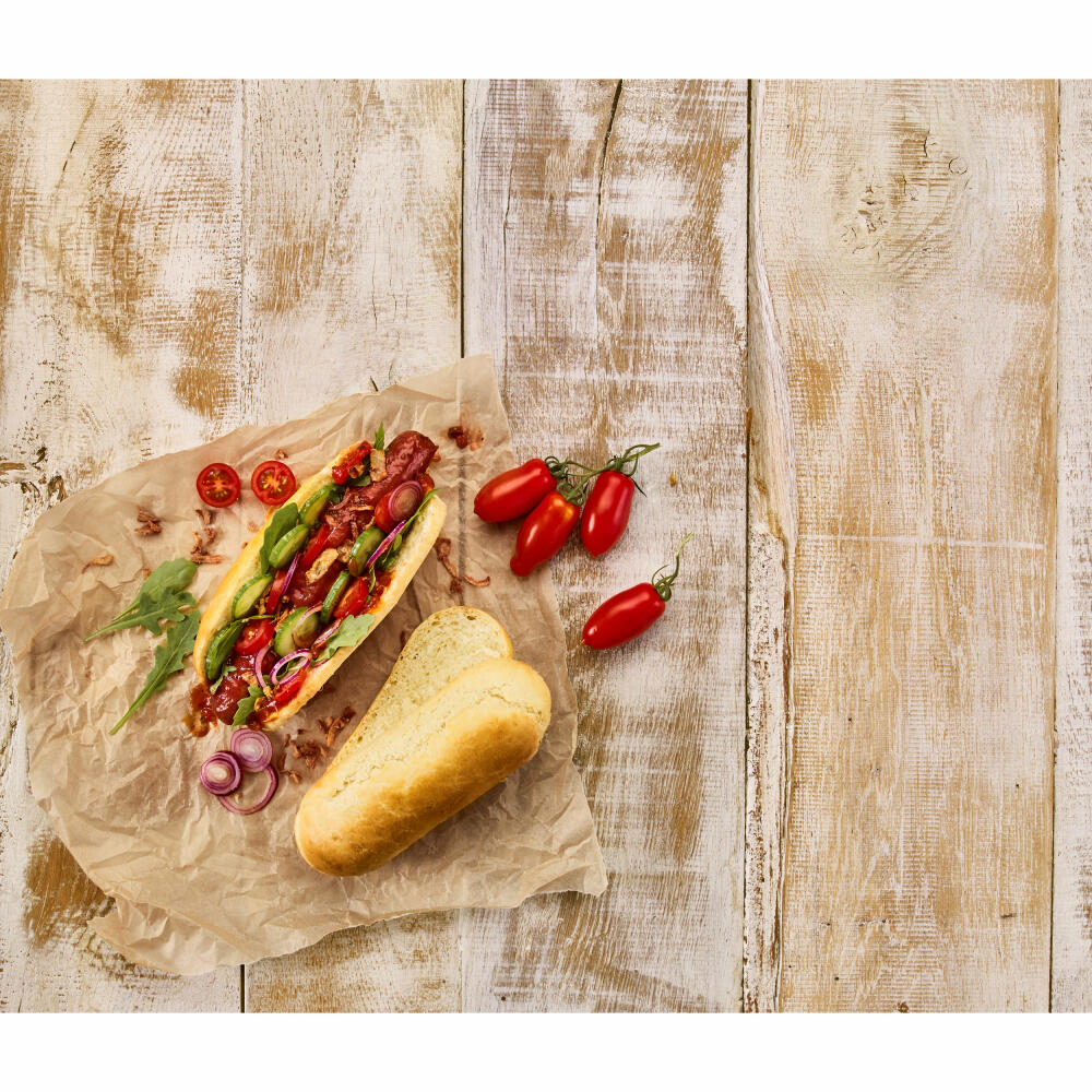 Birkmann Laib und Seele, Backform für Hot Dog Brötchen, Brotbackform, 4-fach, Stahlblech, Schwarz, 35 x 22 x 3 cm, 210394