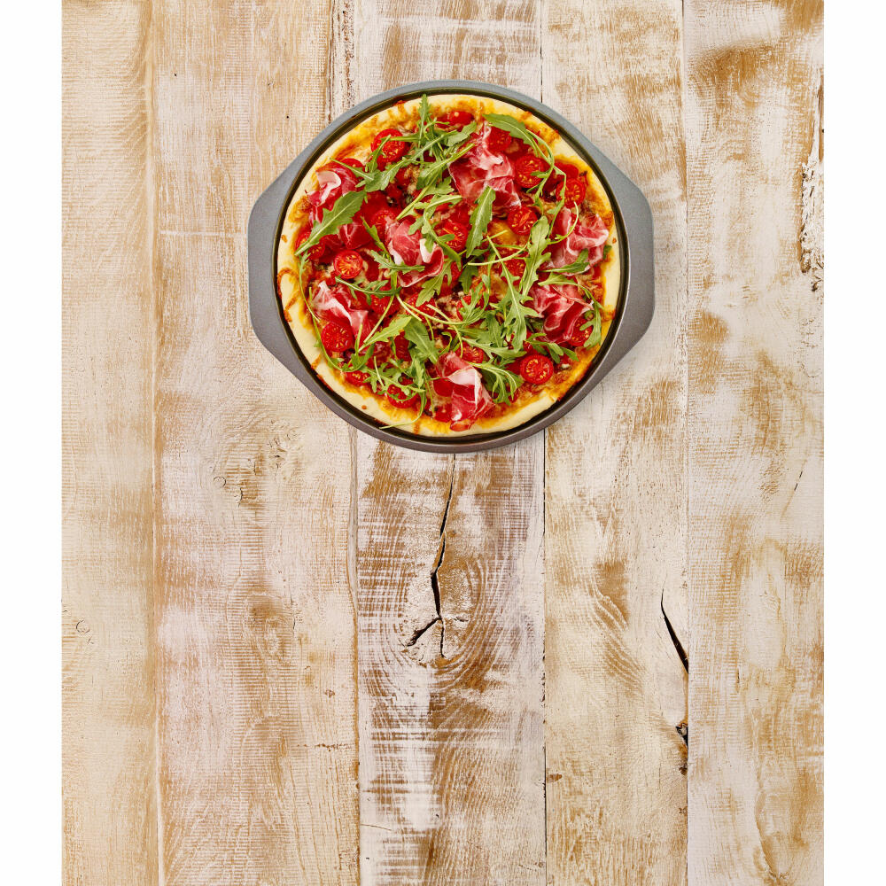 Birkmann Laib &amp; Seele pizza tray, perforated, baking tray, pizza tray, carbon steel, Ø 28 cm, 210424